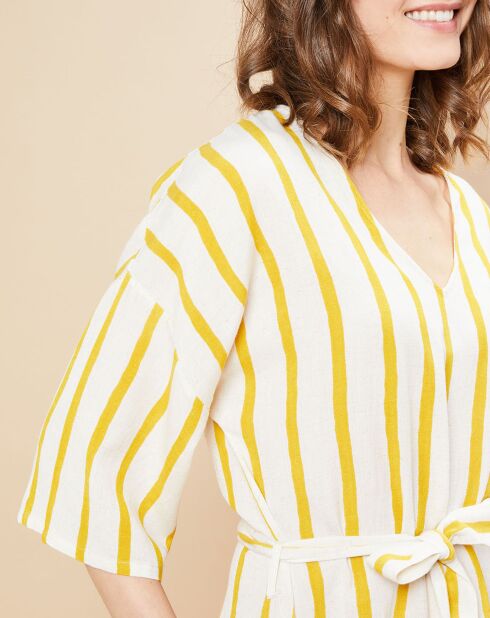 Robe Ravy à rayures jaune
