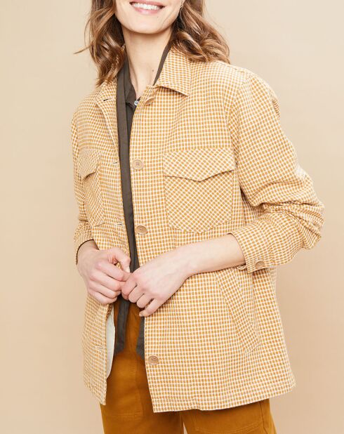 Veste surchemise en Coton & Lin Virgile à  carreaux multicolore