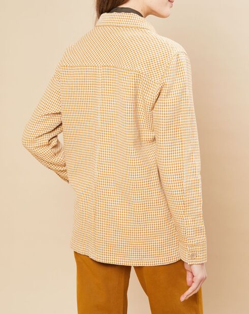 Veste surchemise en Coton & Lin Virgile à  carreaux multicolore