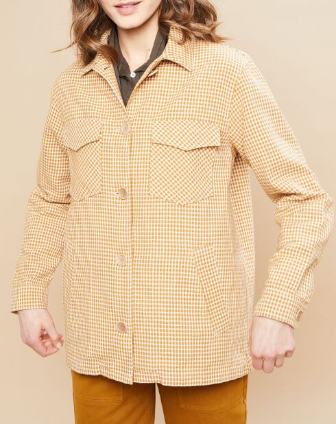 Veste surchemise en Coton & Lin Virgile à  carreaux multicolore