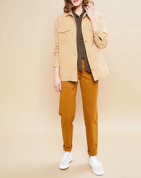 Veste surchemise en Coton & Lin Virgile à  carreaux multicolore