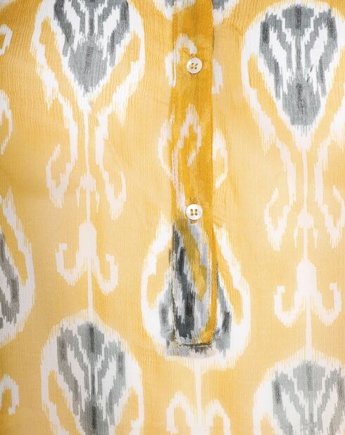 Gelbe bedruckte Bluse Canda