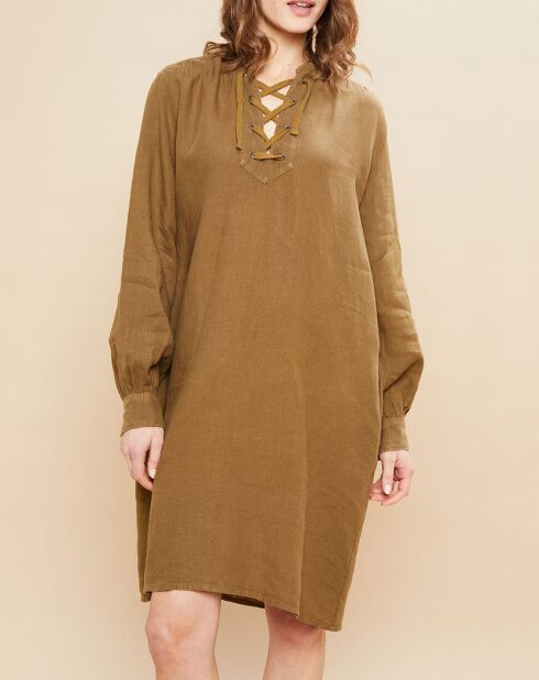 Robe 100% Lin Reference verte