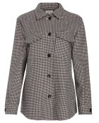 Veste surchemise en Coton & Lin Velim beige/noir