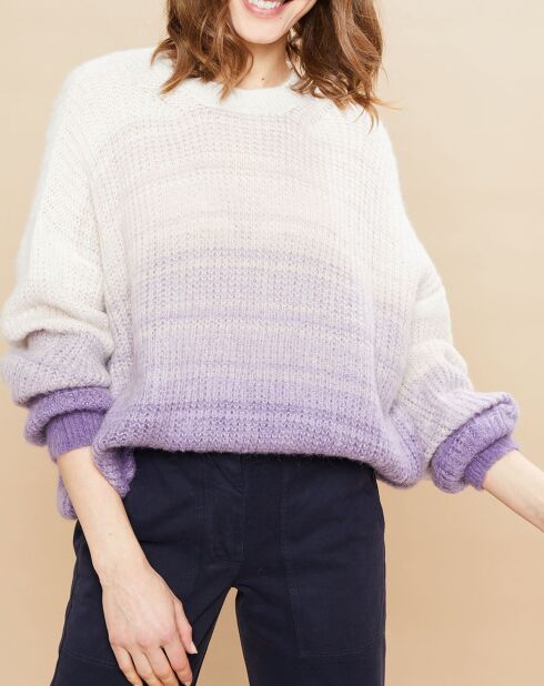 Pull en Alapaga & Mohair mélangés Maeve lavande