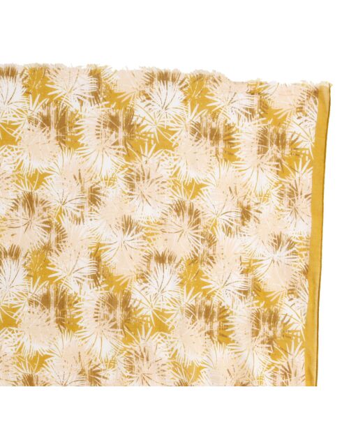 Foulard Floral jaune - 186x68 cm