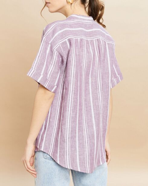 Chemise 100% Lin Calix violette