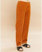 Pantalon en Coton & Lin Pilote caramel