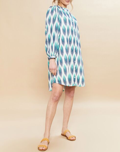 Kant-en-klare jurk in blauw/eucalyptus