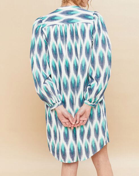 Kant-en-klare jurk in blauw/eucalyptus