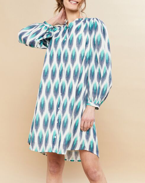 Kant-en-klare jurk in blauw/eucalyptus