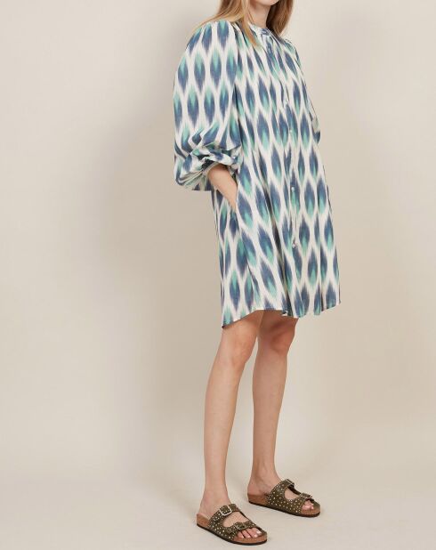 Kant-en-klare jurk in blauw/eucalyptus