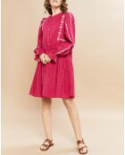 Robe Rosance fushia/blanc