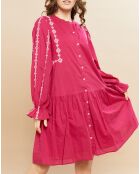 Robe Rosance fushia/blanc