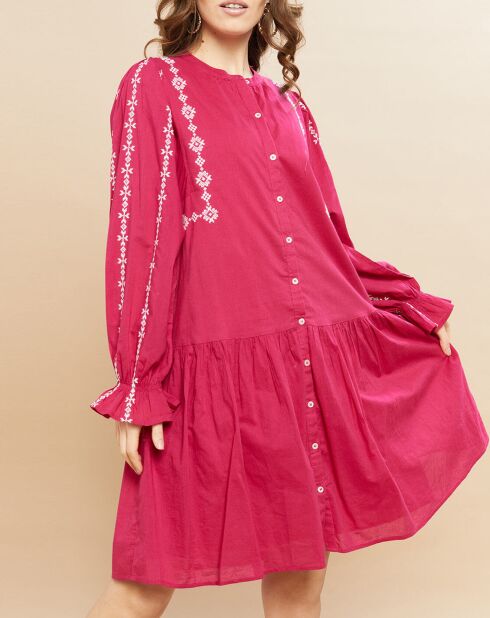 Robe Rosance fushia/blanc