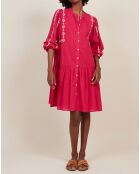 Robe Rosance fushia/blanc