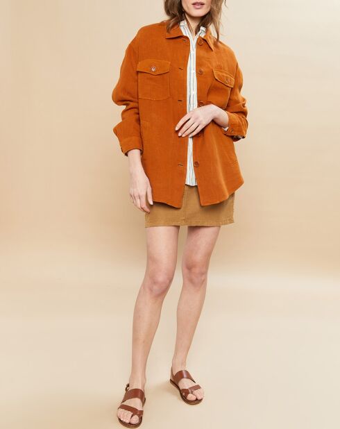 Veste 100% Lin Voltige caramel