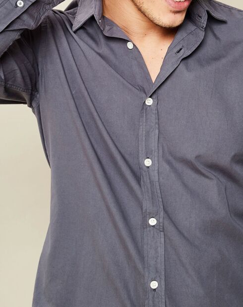 Chemise Slim Sammy Pat gris