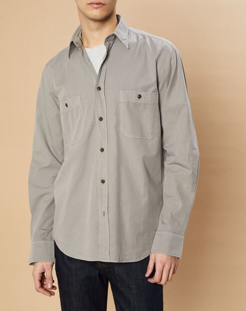 Chemise Regular Pocket Pat sage