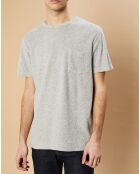 T-Shirt en éponge Pocket Crew heather gris