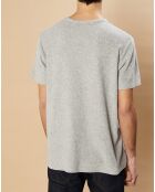 T-Shirt en éponge Pocket Crew heather gris