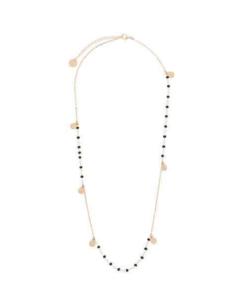 Collier en Acier Doré & Cristal