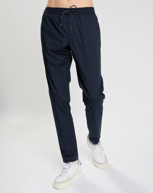 Pantalon chelsea en Popeline Papertouch bleu marine