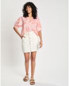 Blouse Henley imprimée orange