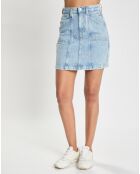 Jupe Regular en Jean Mom bleu clair