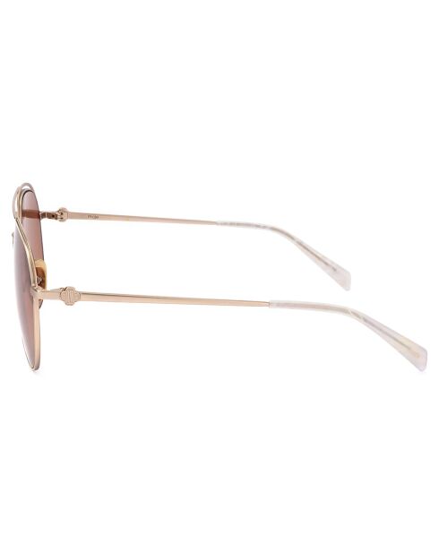 Lunettes de Soleil Femme doré/crème
