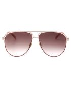 Lunettes de Soleil Femme doré/pêche