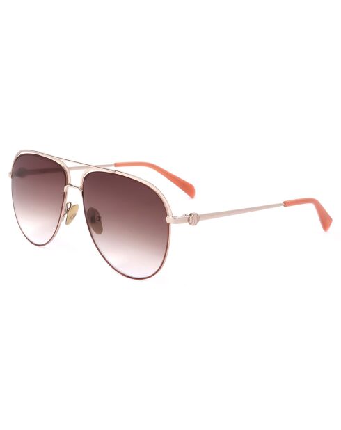 Lunettes de Soleil Femme doré/pêche