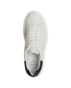 Baskets en Cuir Dean blanc/marine