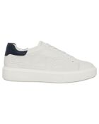 Baskets en Cuir Dean blanc/marine