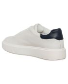 Baskets en Cuir Dean blanc/marine