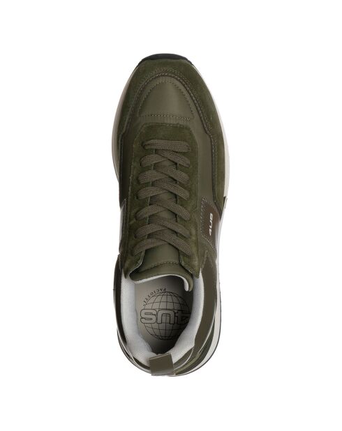 Baskets en Cuir Sean olive