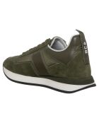 Baskets en Cuir Sean olive
