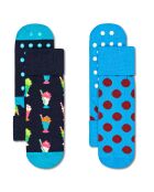 2 Paires de Chaussettes Milkshake Anti-Sli bleues