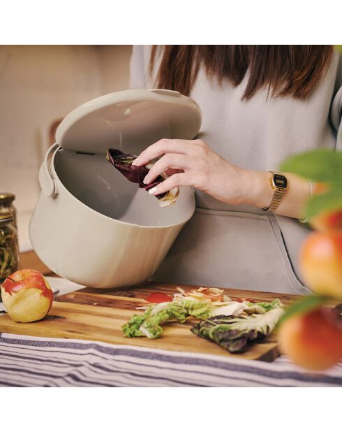 Bac à composte Bokashi - Daily crème - 3.3L
