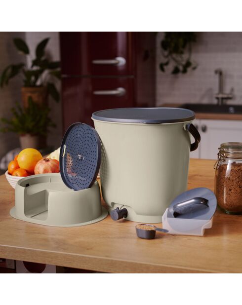 Composteur Bokashi Essential + 1 kg d'activateur crème - 15.3L