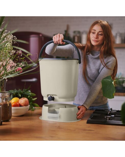 Composteur Bokashi Essential + 1 kg d'activateur crème - 15.3L