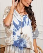 Robe Ceteen imprimé/bleu