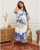 Robe Ceteen imprimé/bleu