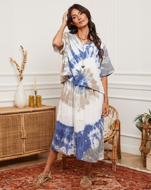 Robe Ceteen imprimé/bleu
