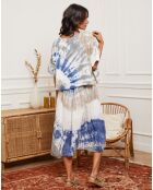 Robe Ceteen imprimé/bleu