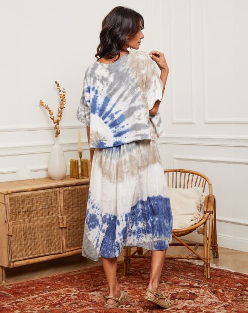 Robe Ceteen imprimé/bleu