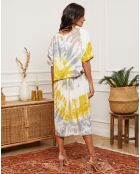 Robe Ceteen imprimé/ moutarde