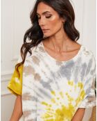 Robe Ceteen imprimé/ moutarde