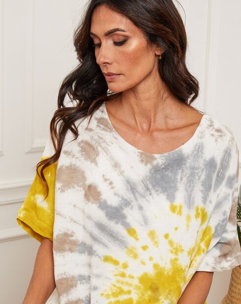 Robe Ceteen imprimé/ moutarde