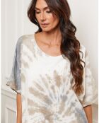 Robe Ceteen imprimé/taupe